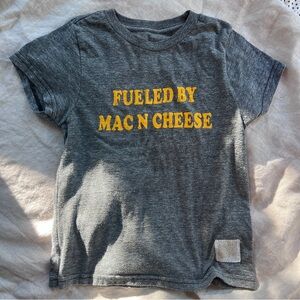 Retro Brand weather grey “fueled by Mac N’ Cheese tee size 5